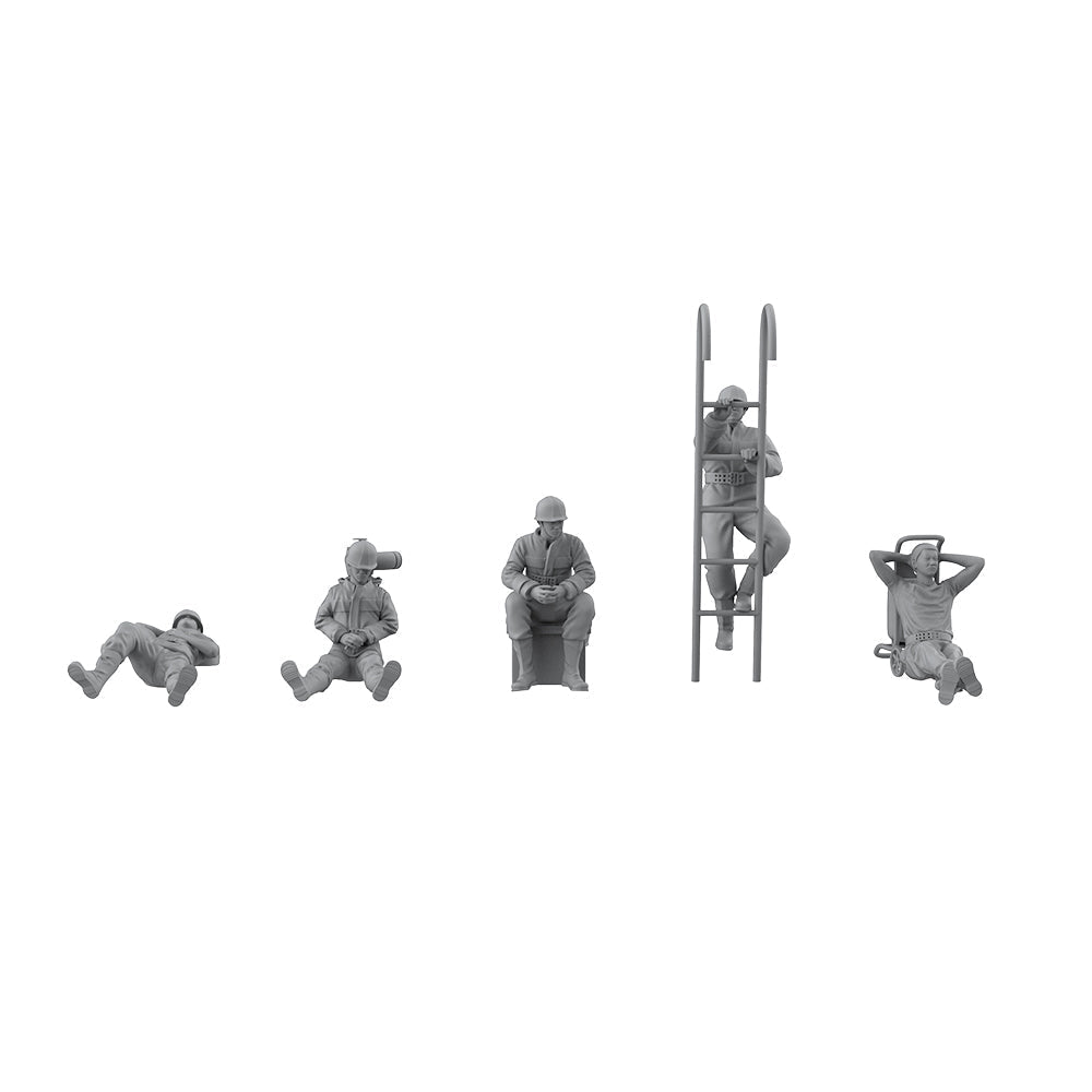 Yao's Studio LYT345 Firefighter Rescue Team Fireman Rest After Emergency Rescue HO/OO/Z/N/TT Railroad Miniature Accessory Display Props Secondary image