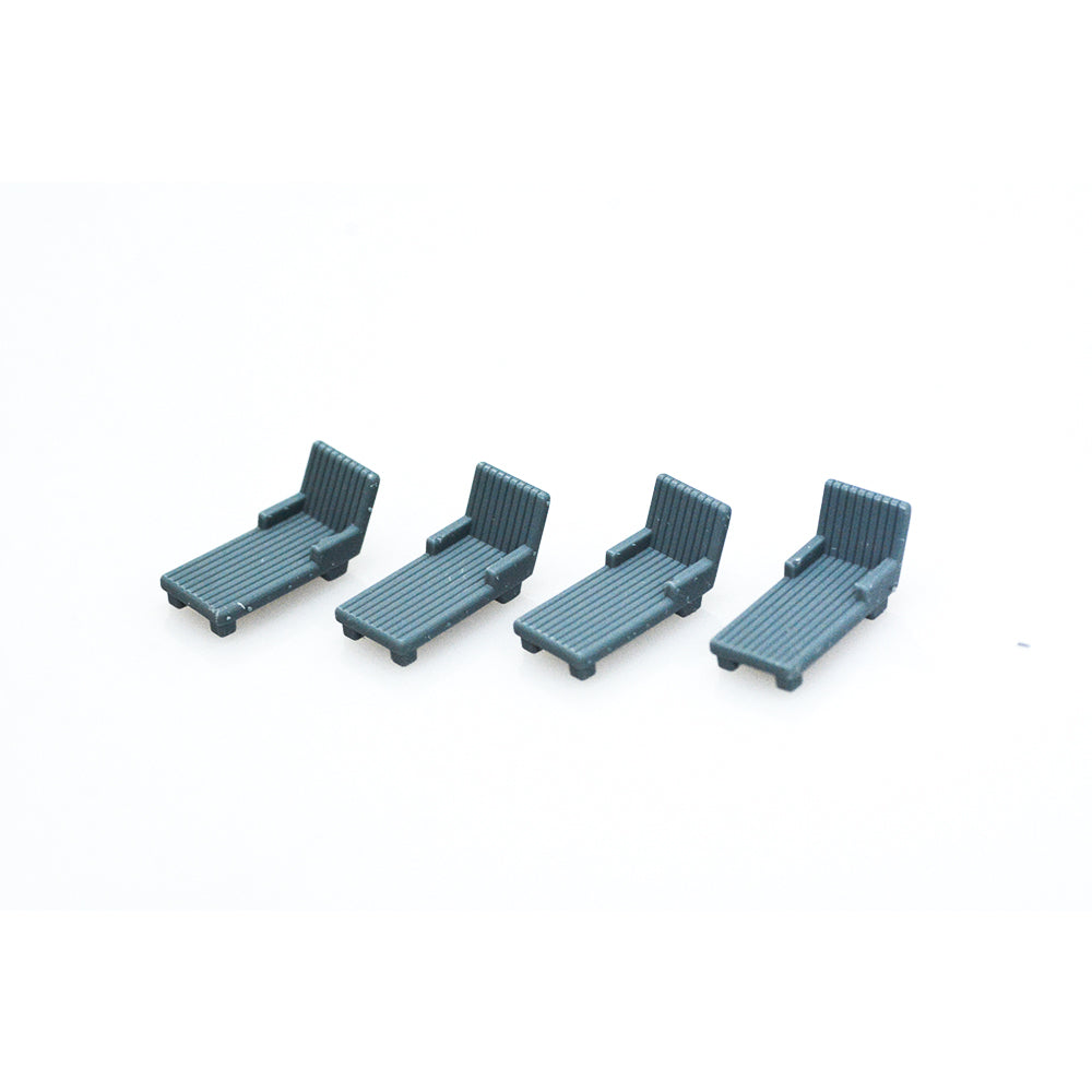Yao's Studio LYT396 Beach Chair HO/OO/Z/N/TT Railroad Miniature Accessory Display Props — scale model kit