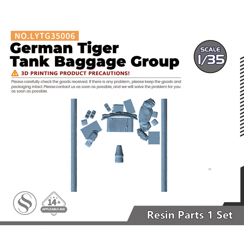 Yao's Studio LYTG006 1/35(48,72,144) Model Upgrade Parts German Tiger Tank Baggage Group Main image