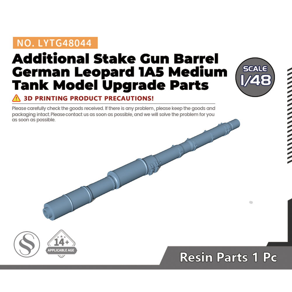 Yao's Studio LYTG044 Additional Stake Gun Barrel German Leopard 1A5 Medium Tank Model Upgrade Parts — scale model kit