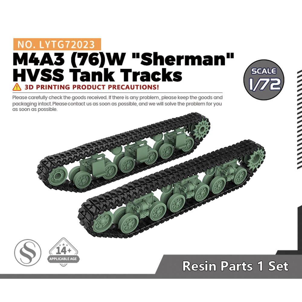 Yao's Studio LYTG023 Model Upgrade Parts M4A3 (76)W Sherman HVSS Tank Tracks Main image