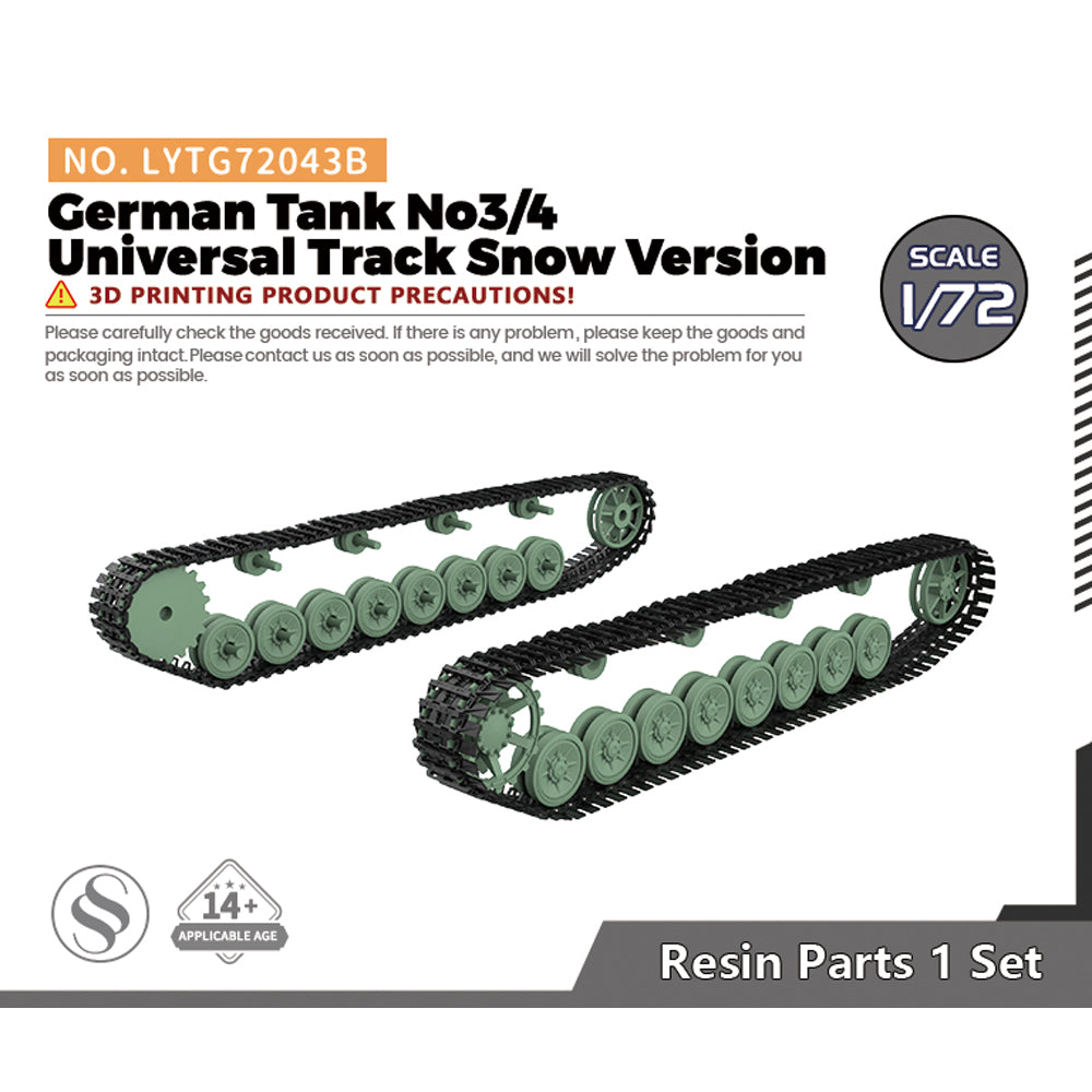 Yao's Studio LYTG043B Model Upgrades Parts German Tank III/IV Universal Track Snow Version Main image