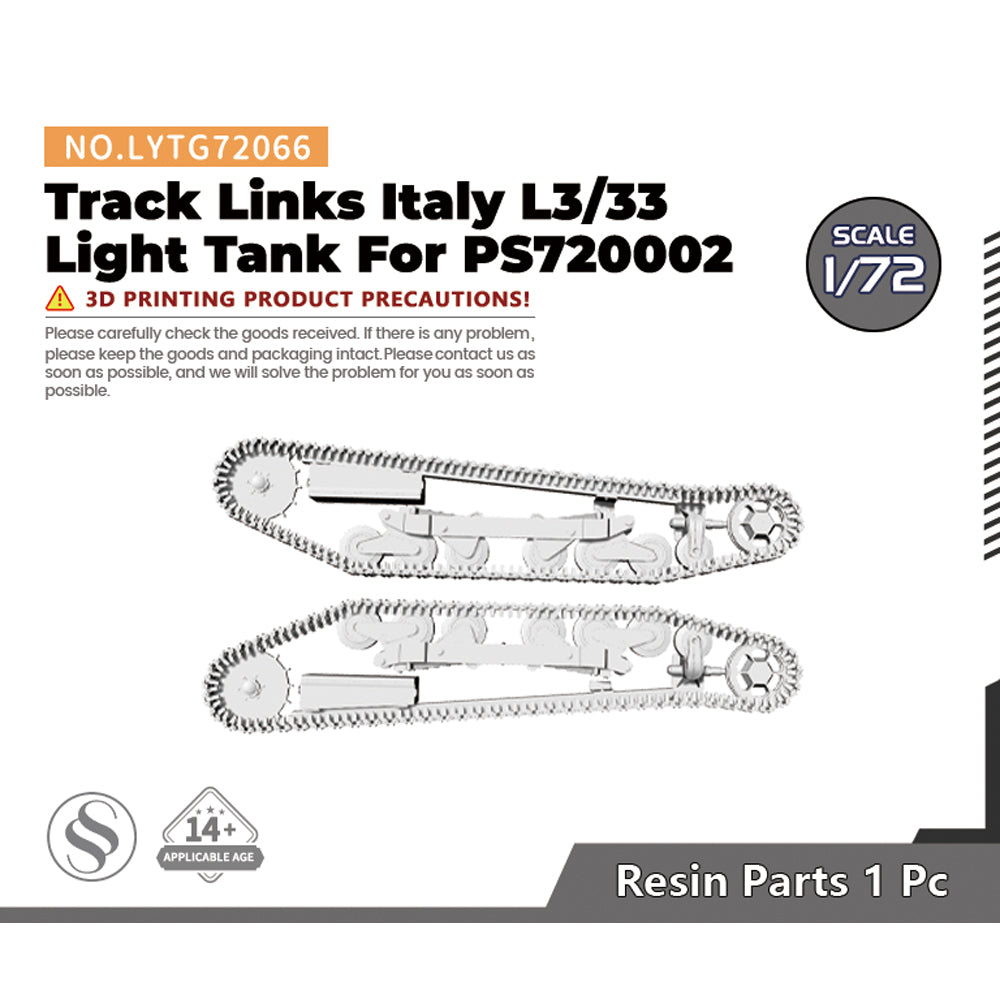 Yao's Studio LYTG066 1/35(48,72,144) Model Upgrade Parts Italy L3/33 Light Tank Track Links Main image