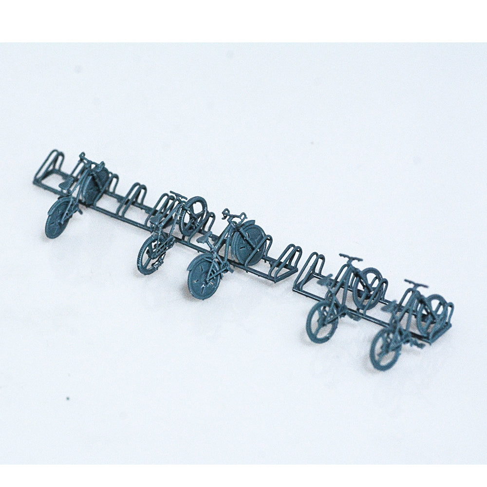 Yao's Studio LYTS042 Bicycles 5pcs Bikes Parking Racks Model Trains Layout — scale model kit