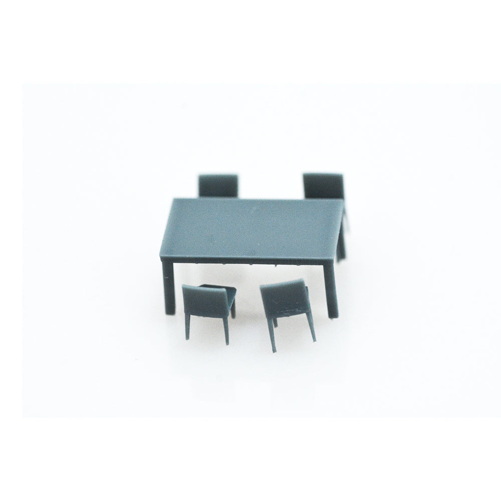Yao's Studio LYTS003 Miniature Factory Building Military Car Railroad Track Accessory Props Diorama Scenery Five-Piece Dining Set Kitchen Combination — scale model kit