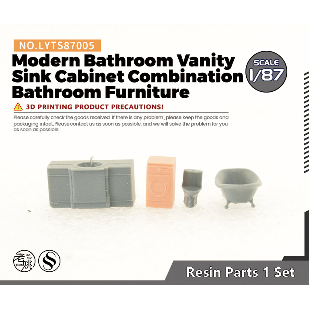 Yao's Studio LYTS005 Miniature Factory Building Military Car Railroad Track Accessory Props Diorama Scenery Modern Bathroom Vanity Sink Cabinet Combination Bathroom Furniture Main image