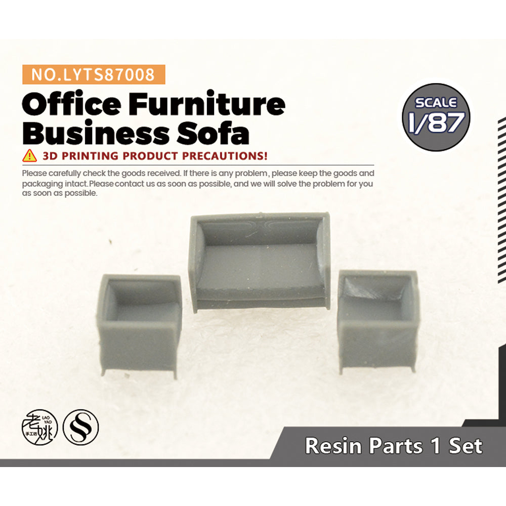 Yao's Studio LYTS008 Miniature Factory Building Military Car Railroad Track Accessory Props Diorama Scenery Office Furniture Business Sofa — scale model kit