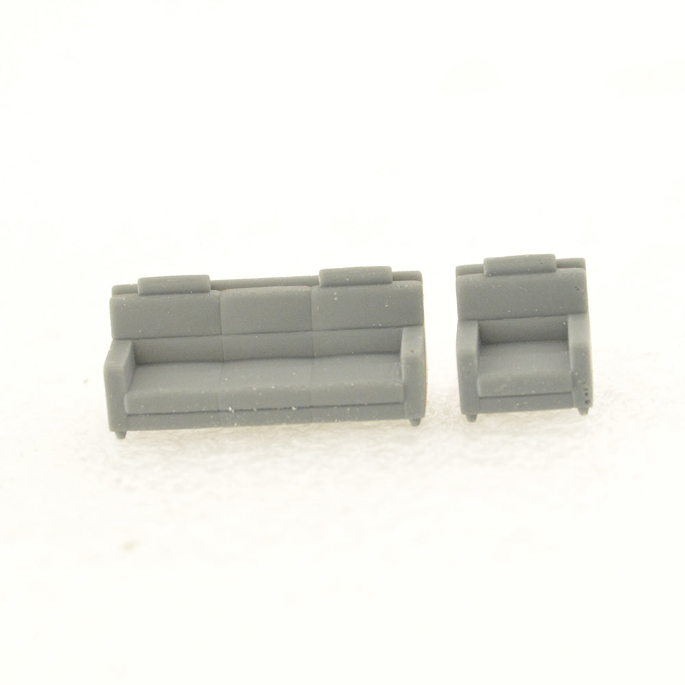 Yao's Studio LYTS009 Miniature Factory Building Military Car Railroad Track Accessory Props Diorama Scenery Modern Simple Sofa 3+1 Seater Sofa Secondary image