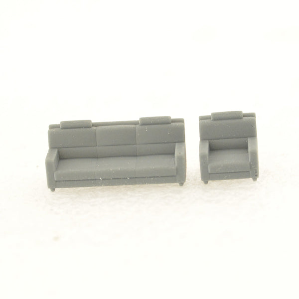 Yao's Studio LYTS009 Miniature Factory Building Military Car Railroad Track Accessory Props Diorama Scenery Modern Simple Sofa 3+1 Seater Sofa