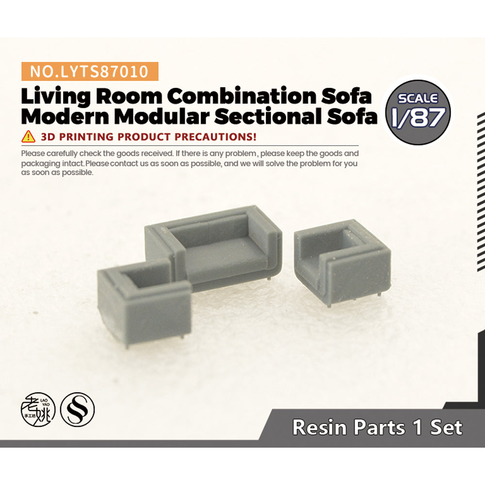 Yao's Studio LYTS010 Miniature Factory Building Military Car Railroad Track Accessory Props Diorama Scenery Living Room Combination Sofa Modern Modular Sectional Sofa Main image