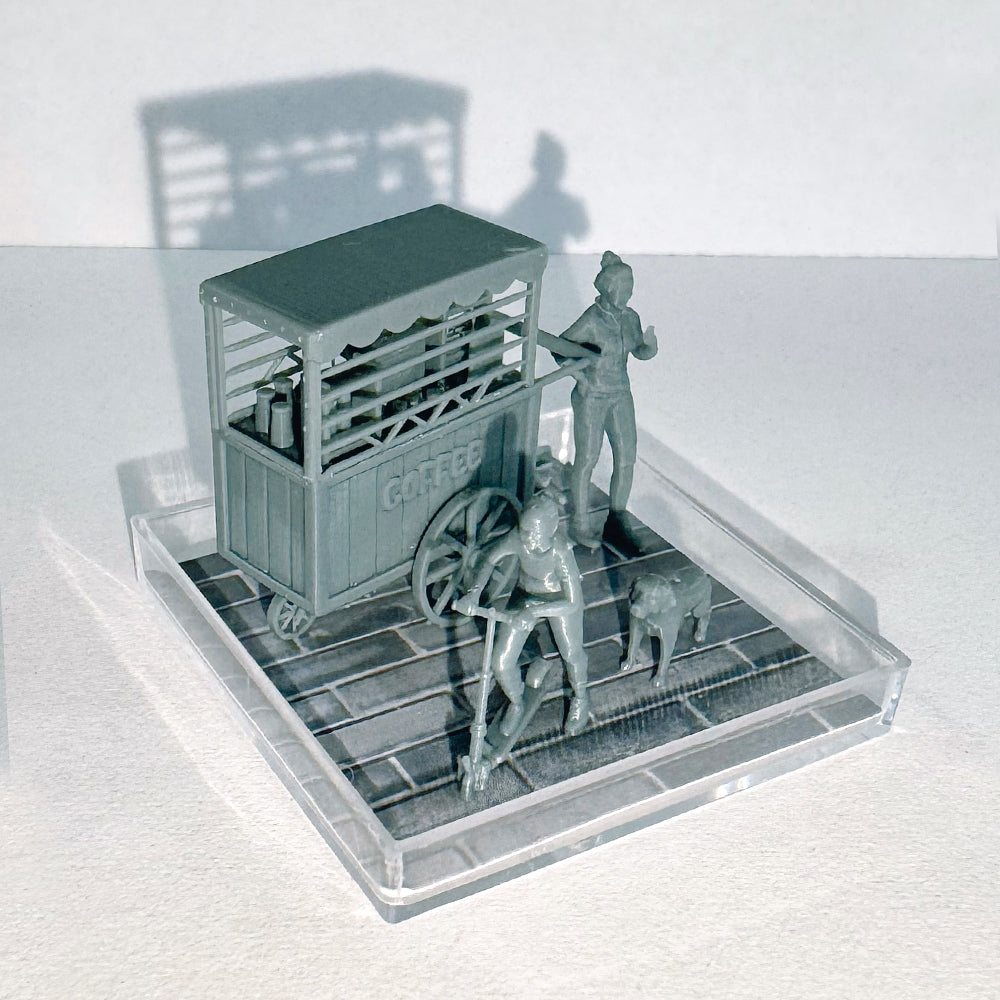 Yao's Studio LYTS016 Miniature Coffee Truck Fair Stall Scene Display Box Main image