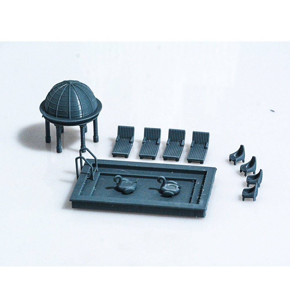 Yao's Studio LYTS023 Outdoor Leisure, Swimming Pool, Swimming Ring, Leisure Chair, 3D Railway Scene Secondary image