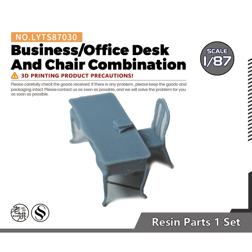Yao's Studio LYTS030 Miniature Dock factory building Shipyard Display Tower Crane Business/Office Desk And Chair Combination