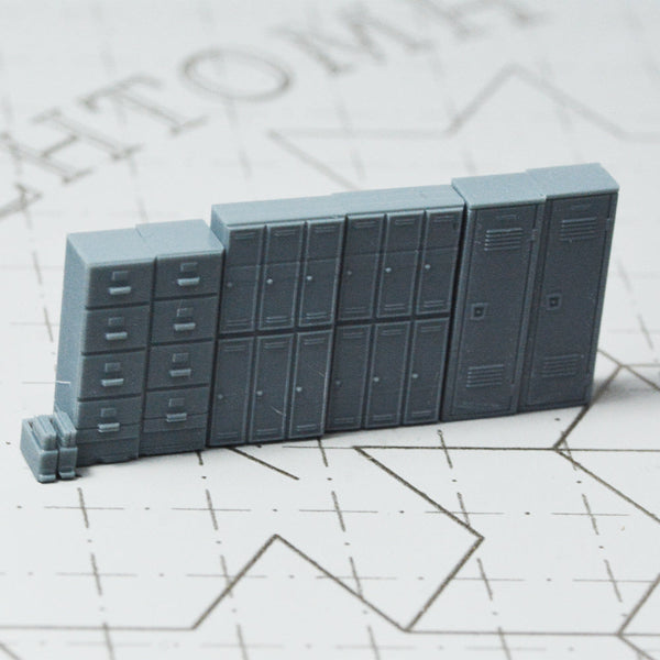 Yao's Studio LYTS031 Miniature Dock factory building Shipyard Display Tower Crane Metal Cabinet Combination Locker Filing Cabinet