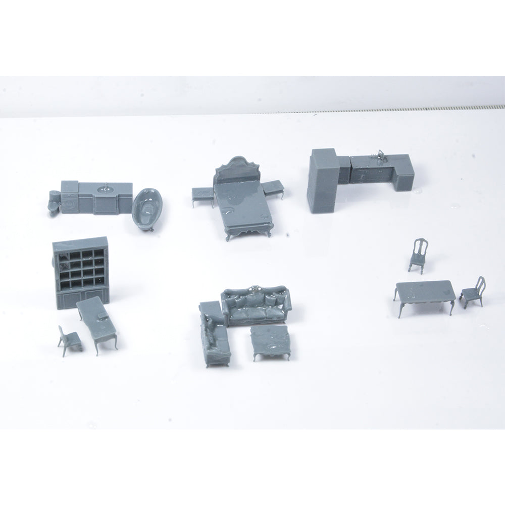 Yao's Studio LYTS034 Miniature Scene Of House Bed Sofa Bathroom Kitchen Bathtub Furniture And Home Appliance Set Interior Components Of The House — detail view 2