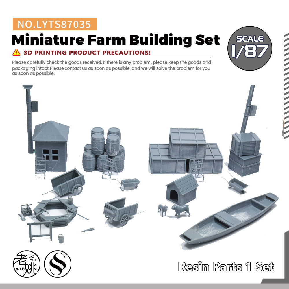 Yao's Studio LYTS035 Miniature Farm Building Set Farm Building Farm Accessories