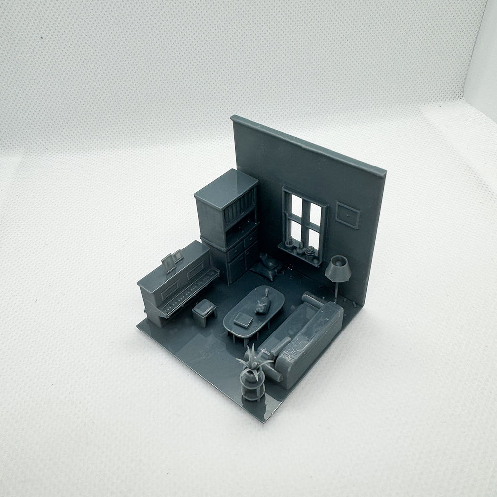 Yao's Studio LYTS017 1/S 1/L Miniature Scene Display Box: Sofa, Home Appliances, Piano, Desk & Living Room Set Secondary image