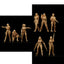 Modern Civilian Female Special Agent 8-Person Team LSSNO137 1/35/48/64/72/87/100/144