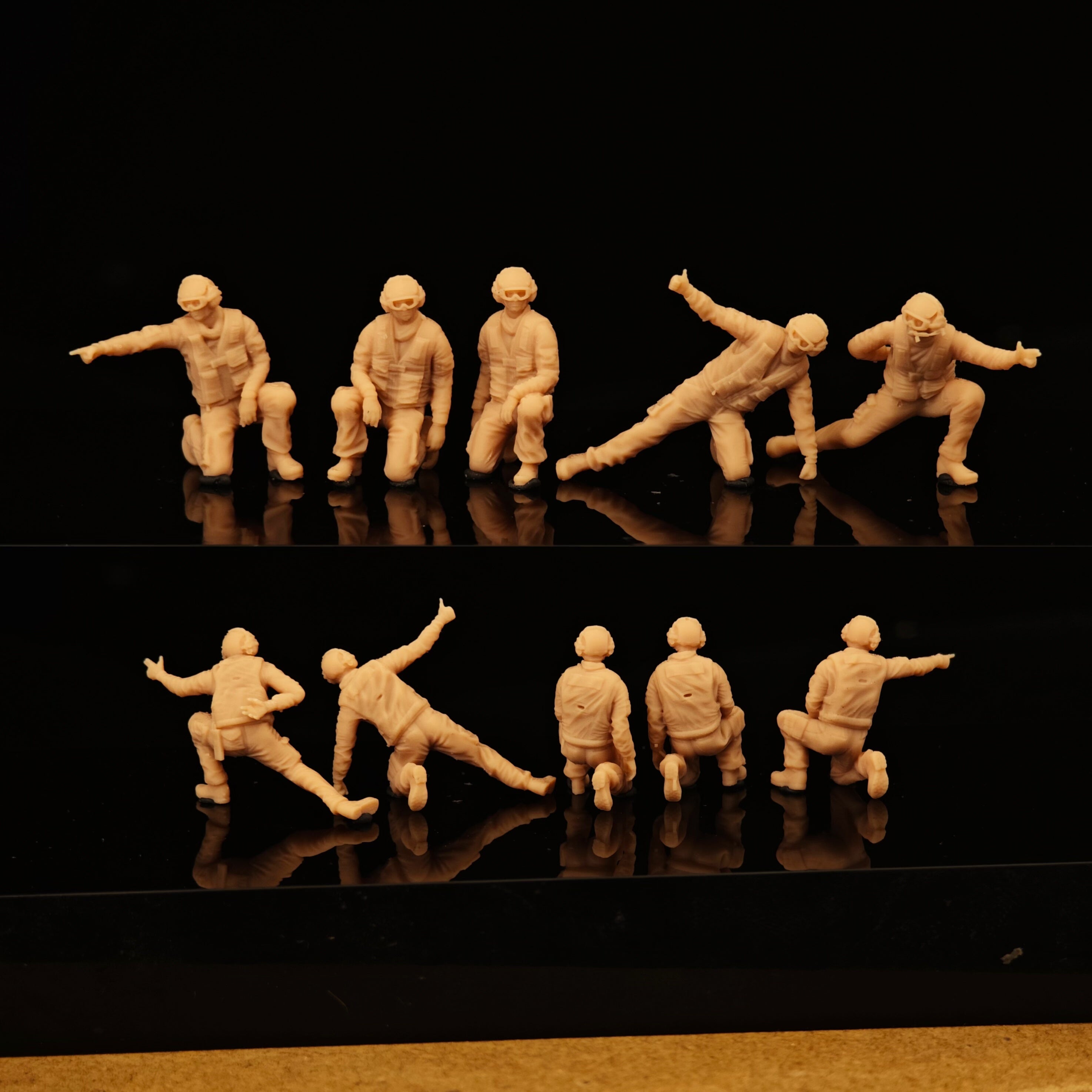 Modern aircraft carrier ground crew 1 miniature 11 soldier white model LSSNO227 1/35/48/64/72/87/100/144 Secondary image