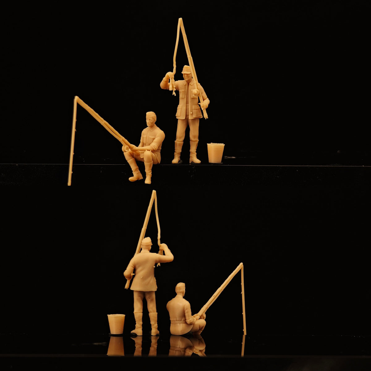 Military Fishing 2-Person Team Little Soldiers  LSSNO241 1/35/48/64/72/87/100/144 Main image
