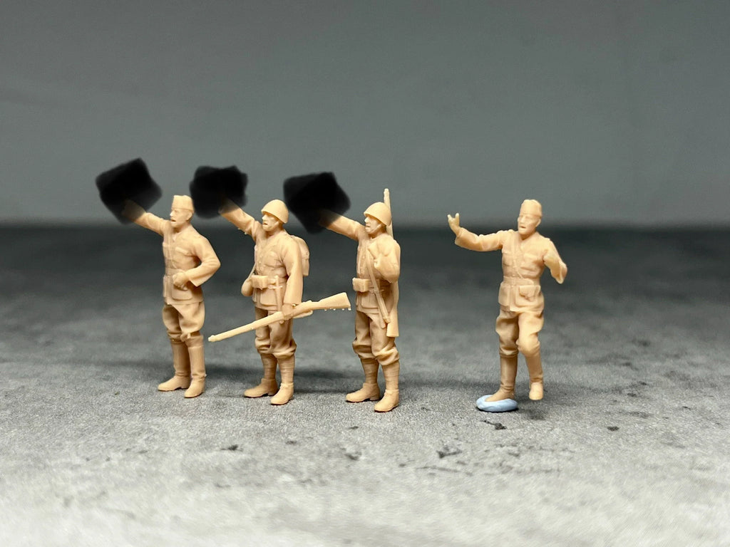 Group of 15 Italian soldiers from World War II. Can be customized with various proportions for communication purposes.LSSNo49 1/35/48/64/72/87/100/144