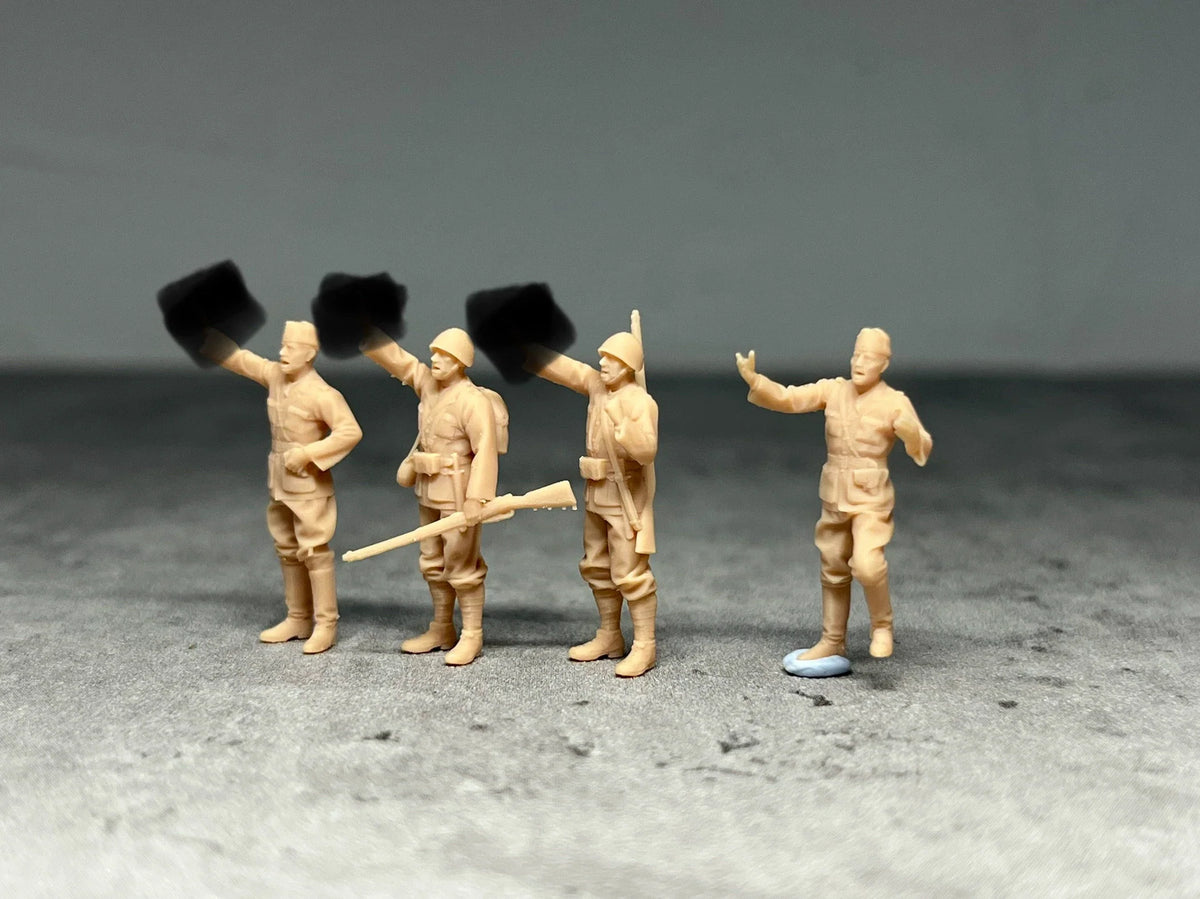 Group of 15 Italian soldiers from World War II. Can be customized with various proportions for communication purposes.LSSNo49 1/35/48/64/72/87/100/144 Main image