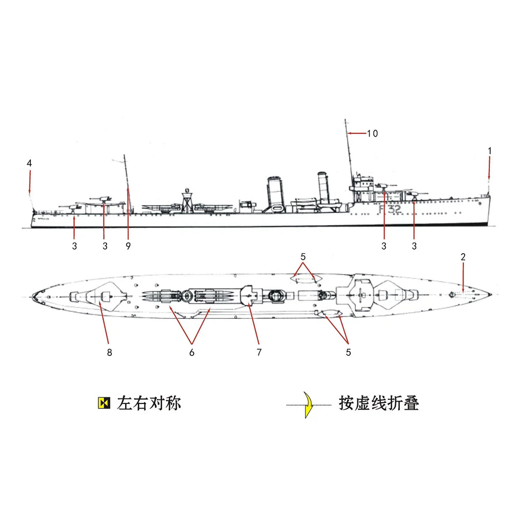 SSMODEL WM04205 British Navy Destroyer V/W Class 1/2000 Resin Model with PE