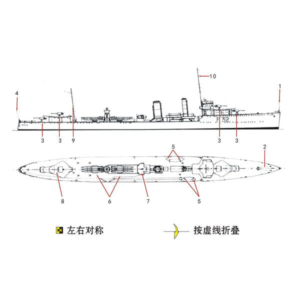 SSMODEL WM04205 British Navy Destroyer V/W Class 1/2000 Resin Model with PE