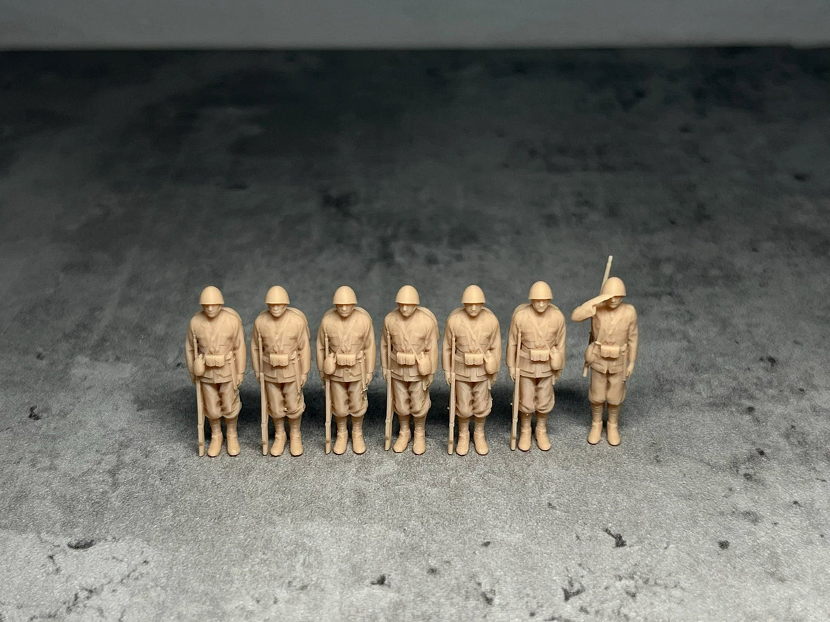 Group of 15 Italian soldiers from World War II. Can be customized with various proportions for communication purposes.LSSNo49 1/35/48/64/72/87/100/144 — detail view 5