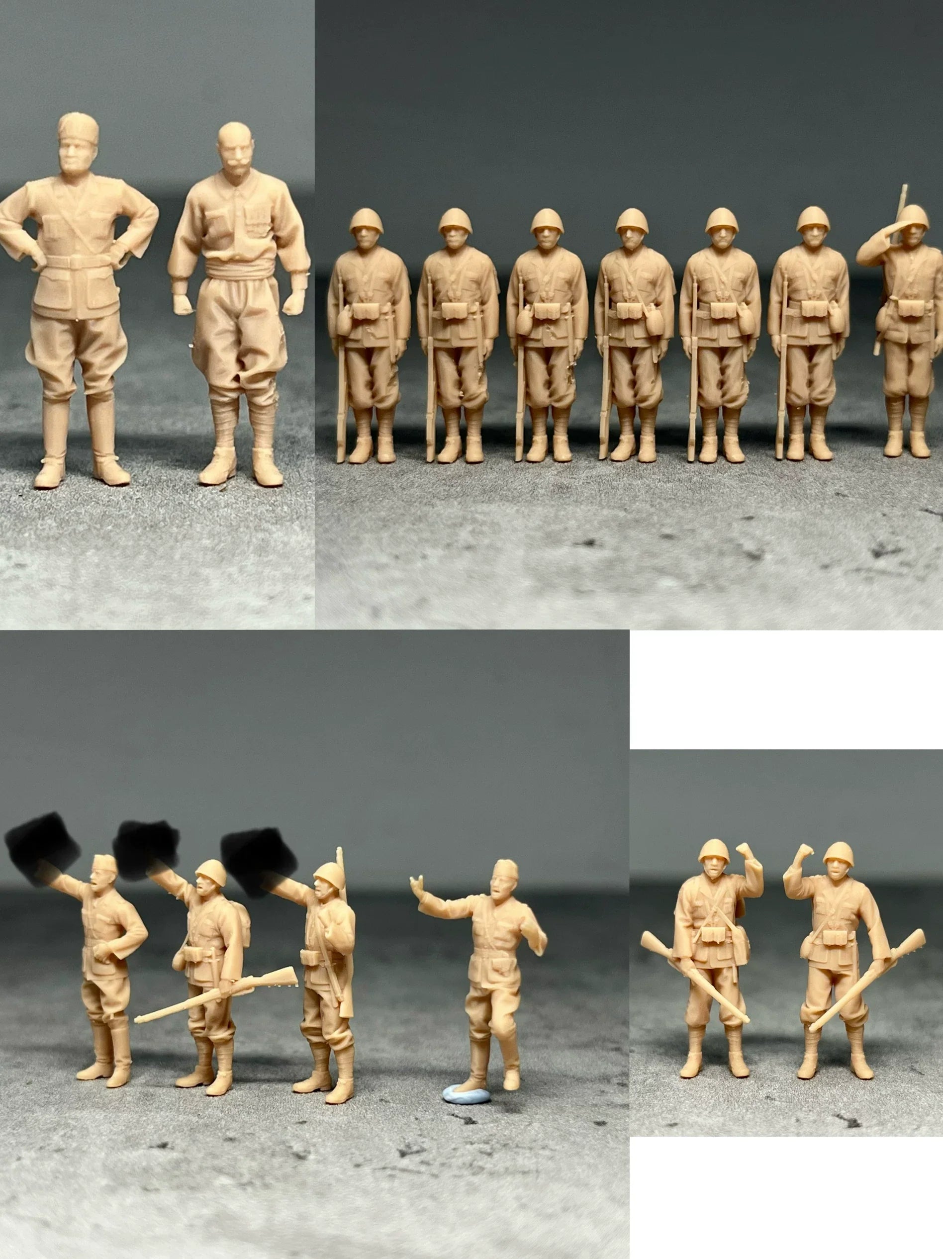 Group of 15 Italian soldiers from World War II. Can be customized with various proportions for communication purposes.LSSNo49 1/35/48/64/72/87/100/144 — scale model kit
