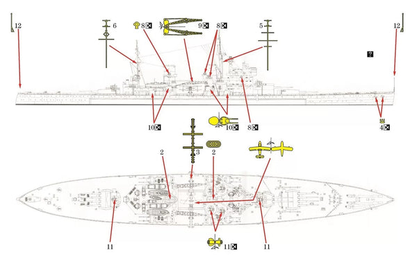 SSMODEL WM32002 — British Battleship HMS Prince of Wales (1:3000 Scale) — Resin Model (Includes Photo-Etched Parts)