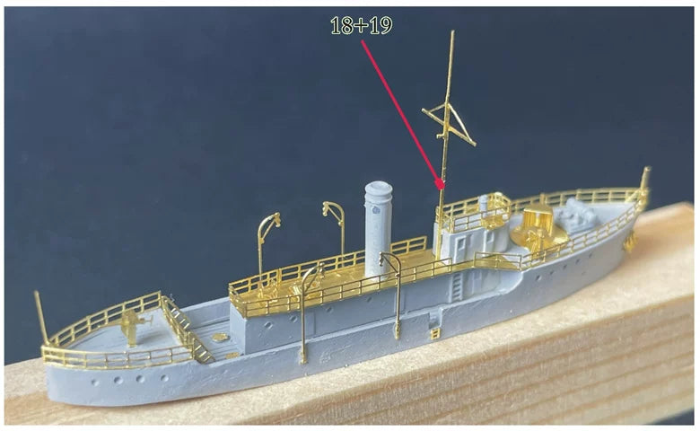 WM03066 Republic of China Navy Gunboat Yong Sheng 1/700 Resin Model with PE/Water Decals