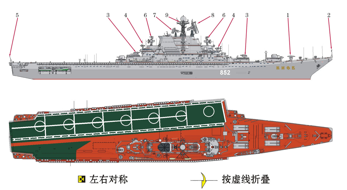 SSMODEL WM34003 — Soviet Aircraft Carrier *Kyiv* — 1/3000 Scale Resin Model (Includes Photo-Etched Parts) — detail view 2