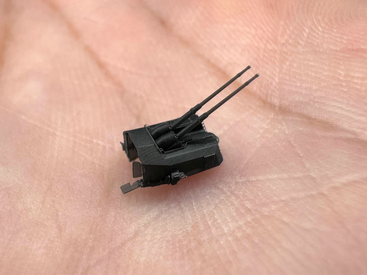 SSMODEL G700002 700 scale German 105mm SK C33 LC/37 double mount — detail view 4