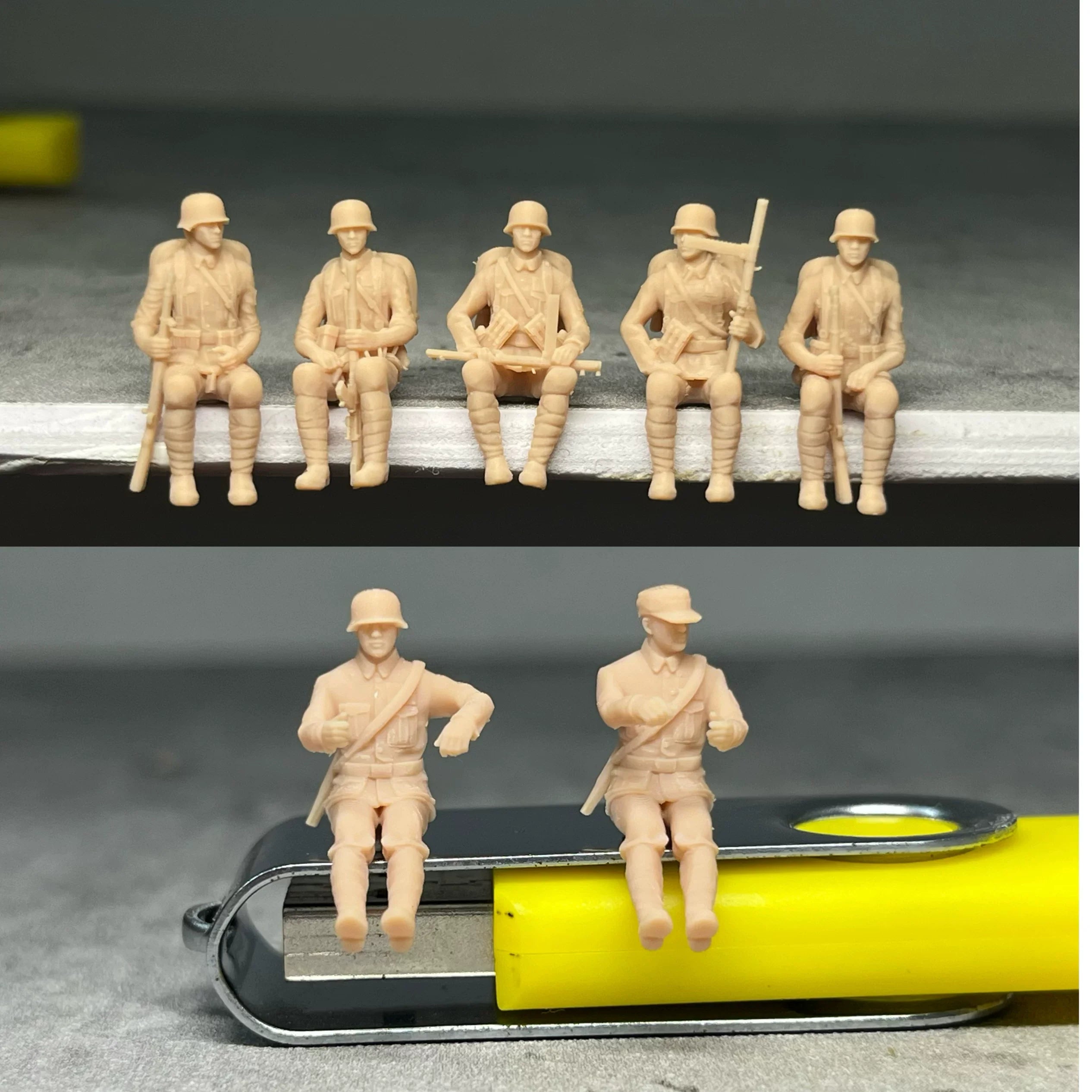 National Army vehicle soldiers and drivers: Can handle various communication scenarios.LSSNo56 1/35/48/64/72/87/100/144 — scale model kit