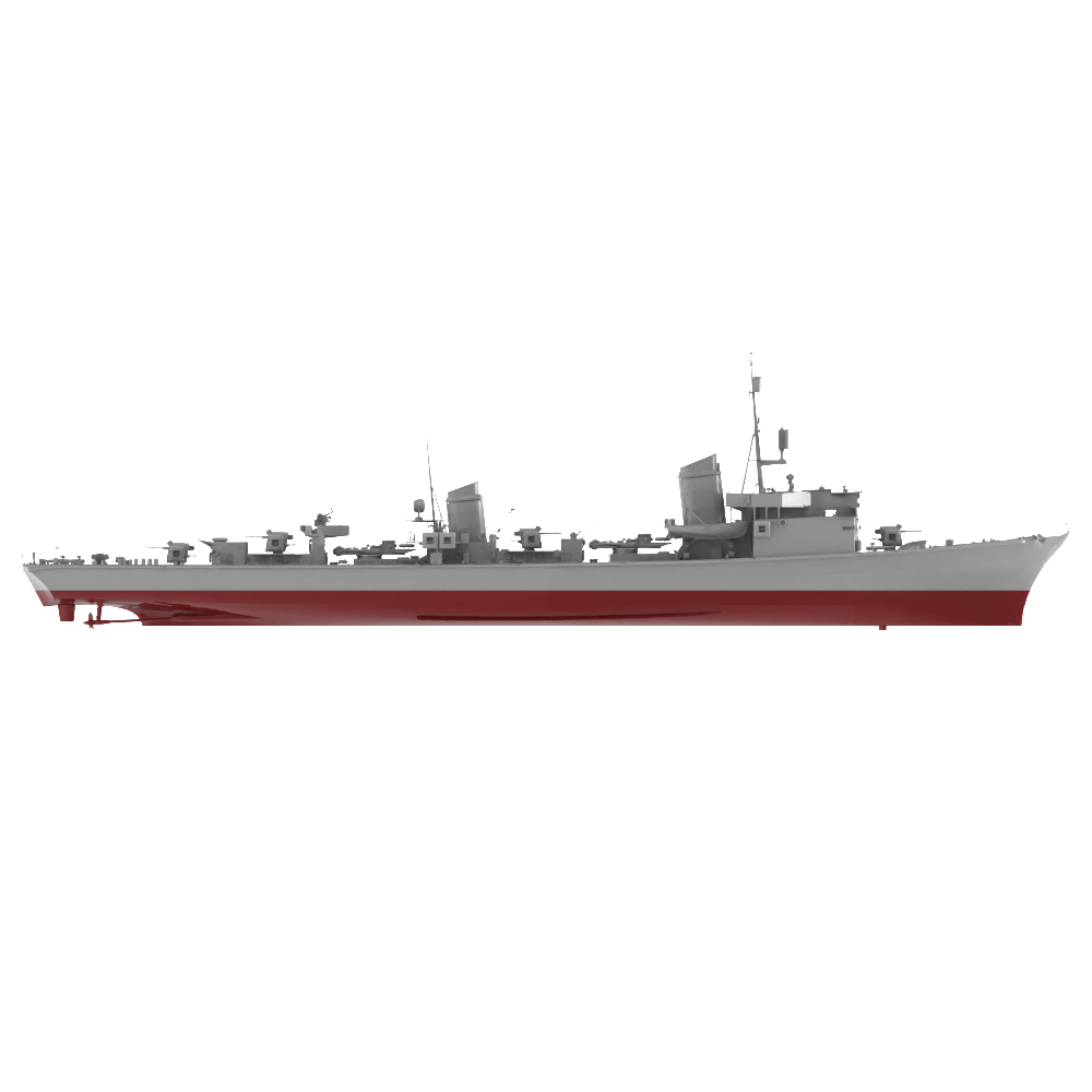 RHWS046S Military Model Kit Full HullGerman T-22 destroyer hull — detail view 3