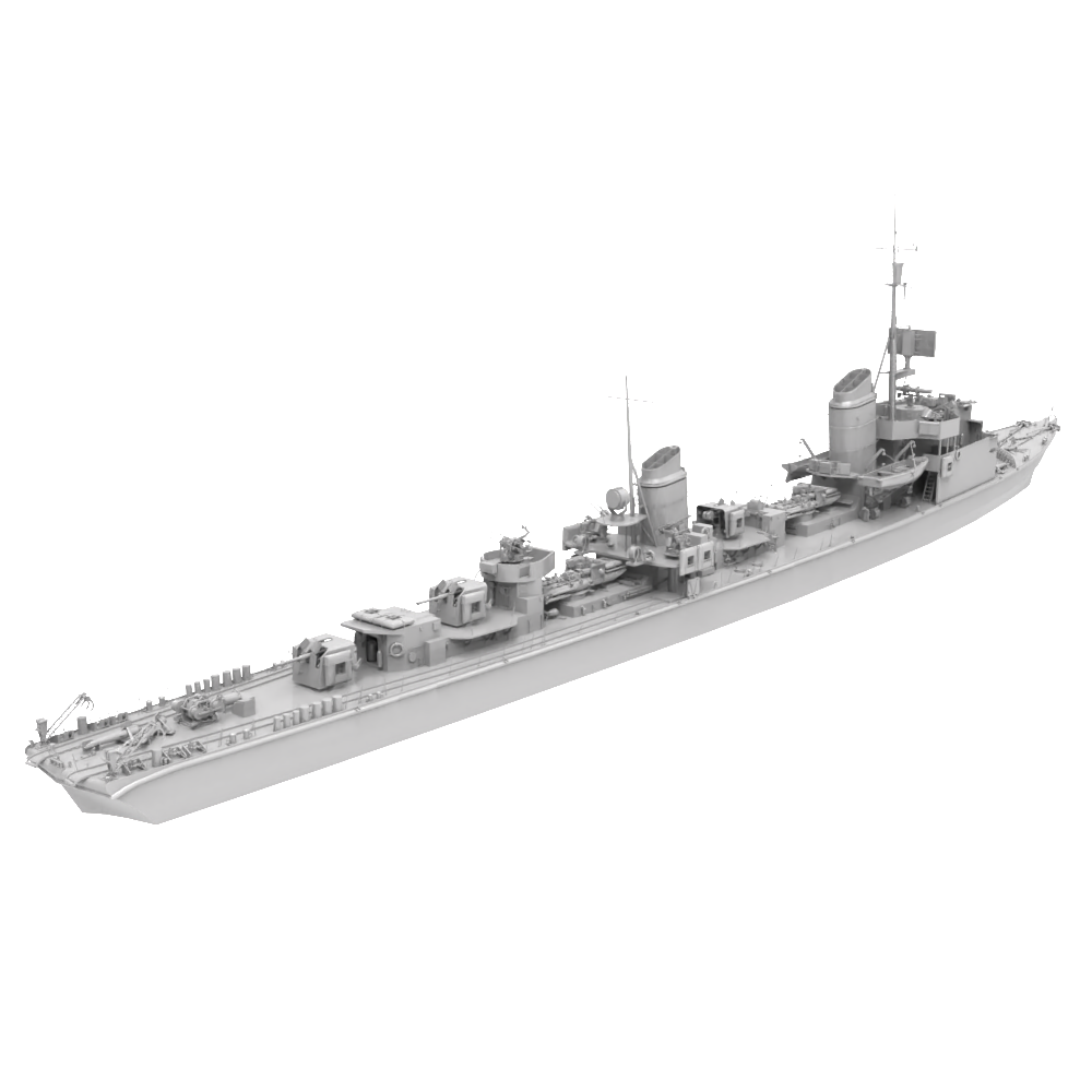 RHWS046  Military Model Kit Water hull LineGerman T-22 destroyer — scale model kit