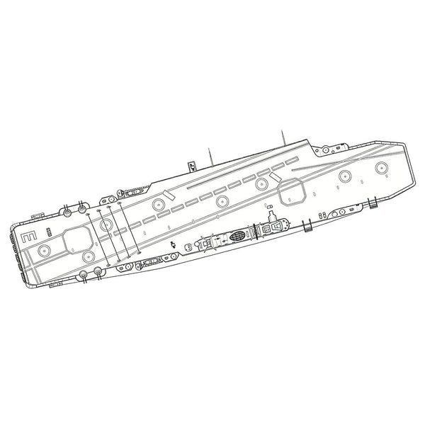 SSC183 Military Model HMS Audacious Class Eagle R05 Aircraft Carrier Water Line
