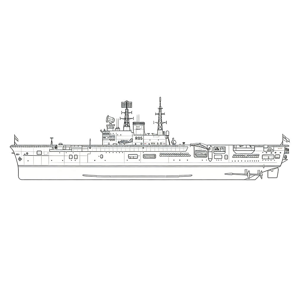 SSC183 Military Model HMS Audacious Class Eagle R05 Aircraft Carrier Water Line Secondary image
