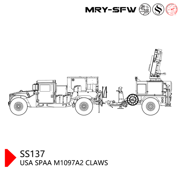 SSMODEL SS137 Military Model USA SPAA M1097A2 CLAWS