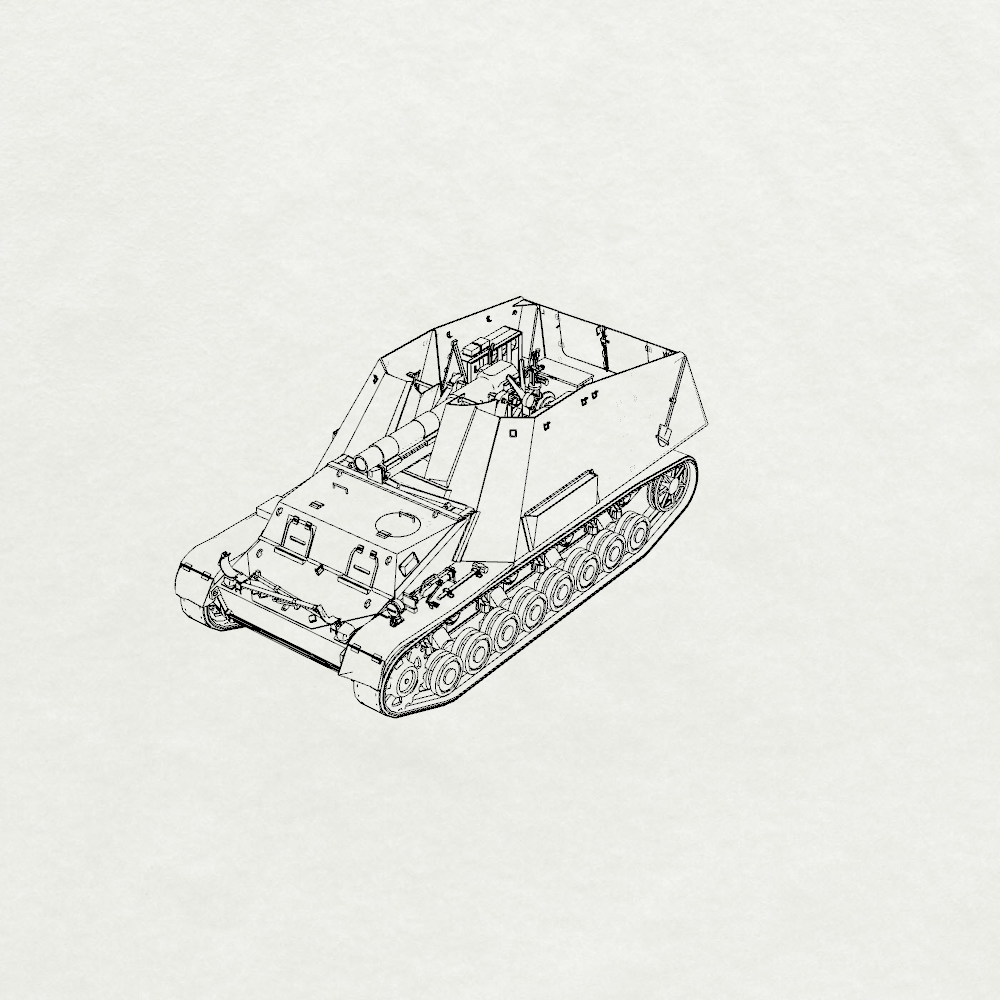 MRY-SFW SS771 Military Model Parts  German Hummel Resin Tank Military Tank Model Hobby Collection Unassembled Unpainted