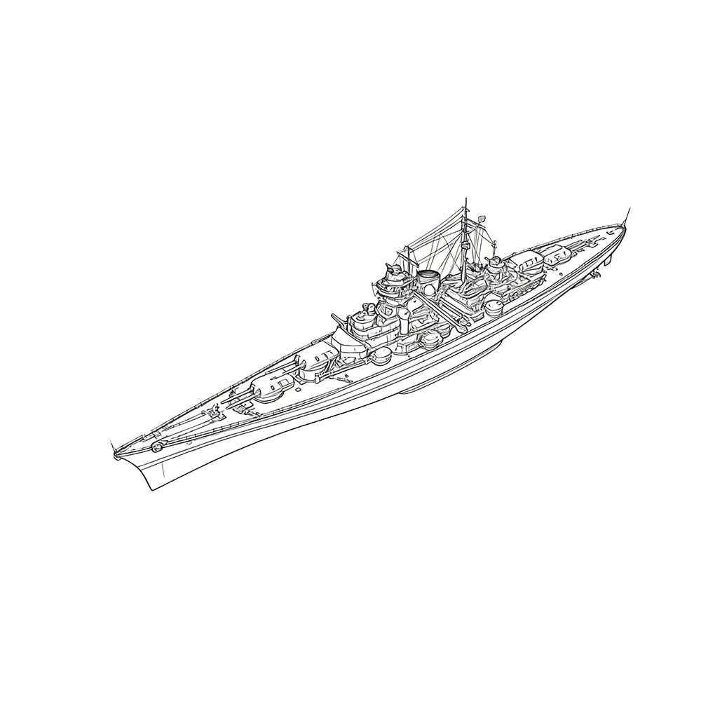 SSC131 Military Model DKM Bismarck Class Bismarck Battleship Water Line Main image