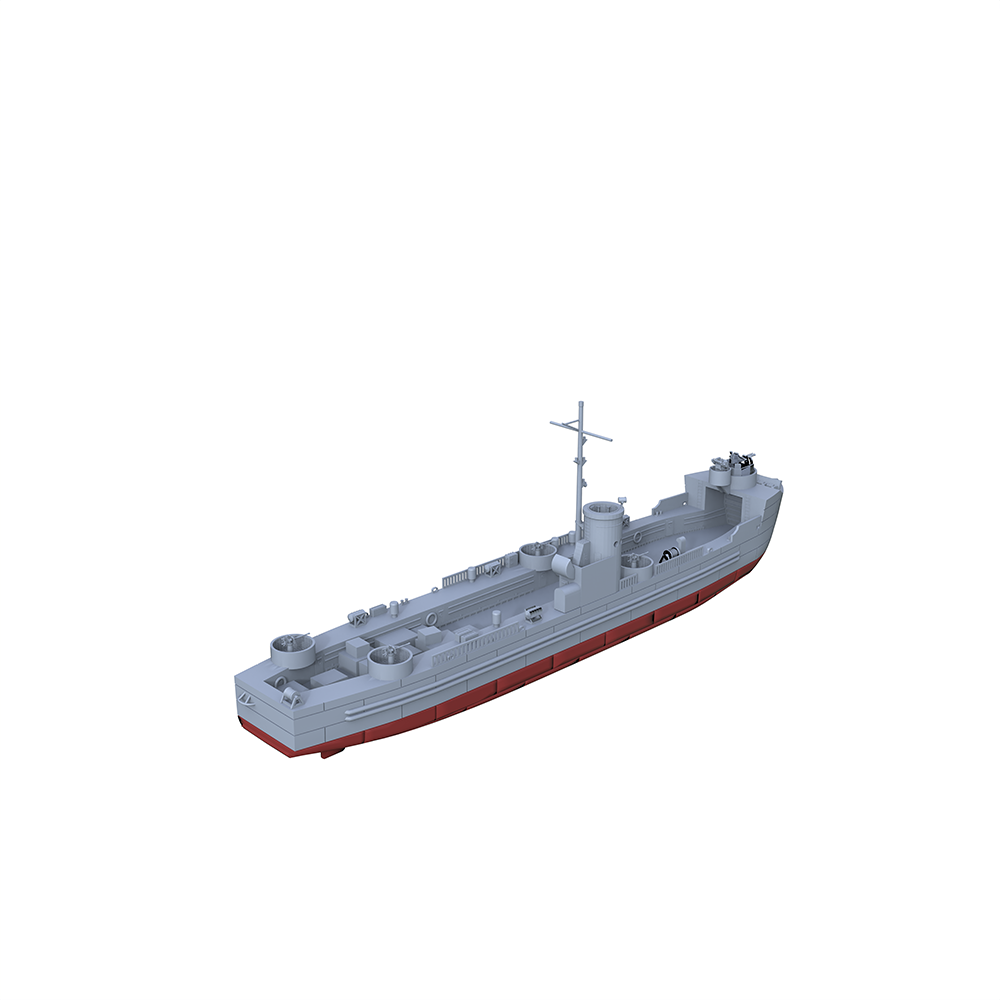 MRY-SFW SSC152S US Navy LSM 1 Class Landing Ship Medium Full Hull Resin Warship Military Ship Model Hobby Collection Unassembled Unpainted