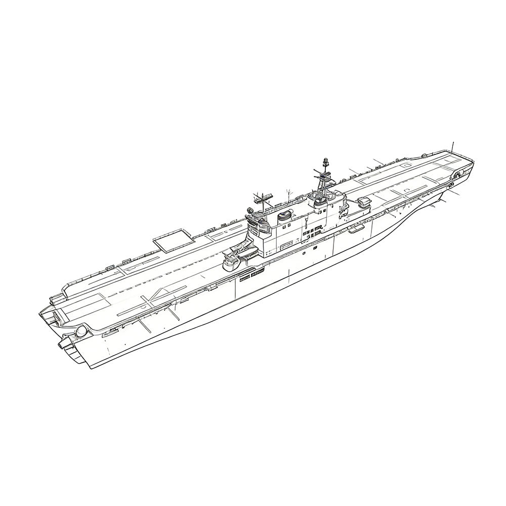 SSC159 Military Model USS LHA-1 Tarawa Class Amphibious Assault Ship Water Line — scale model kit