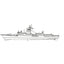 SSC170 Military Model SNS Baleares Class Frigate Water Line 3D Printed Resin Model Kit by SSMODEL