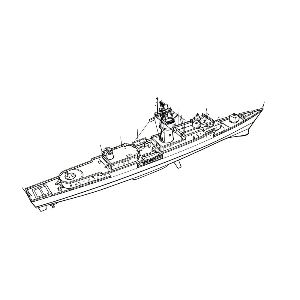 SSC170 Military Model SNS Baleares Class Frigate Water Line Secondary image