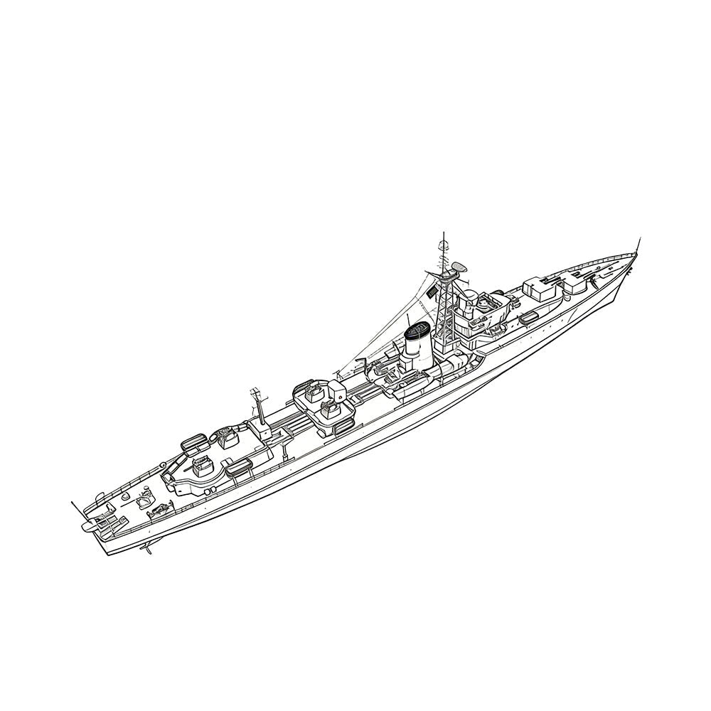 SSC171 Military Model  HMS Battle Class Destroyer Water Line Secondary image