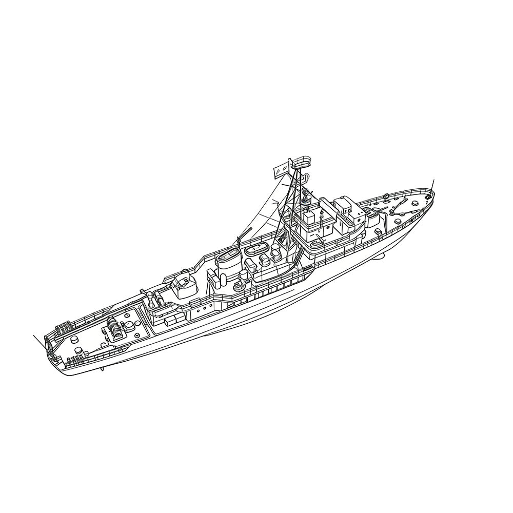 SSC173S Military Model USSR Soviet Union T43 Class Minesweeper Full Hull 3D Printed Resin Model Kit by SSMODEL Main image