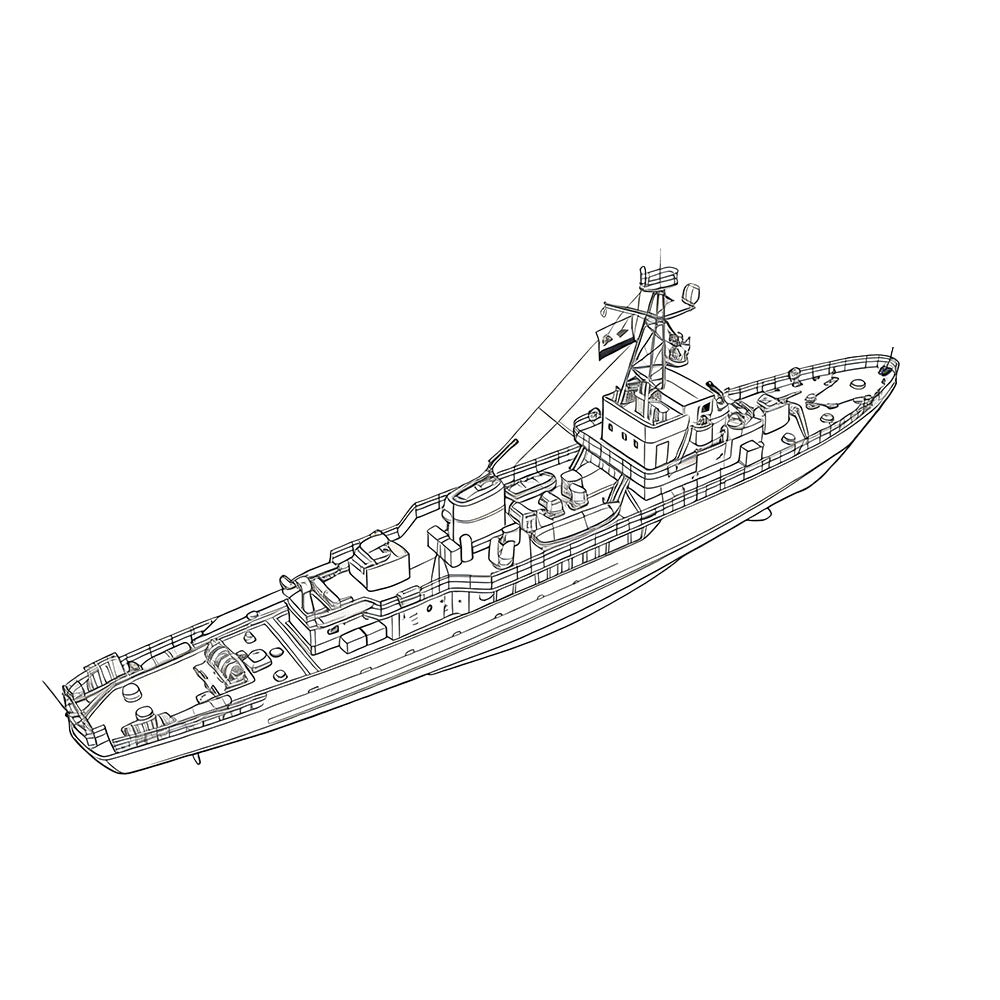 SSC174S Military Model USSR Soviet Union T43K Class Minesweeper Full Hull 3D Printed Resin Model Kit by SSMODEL Main image