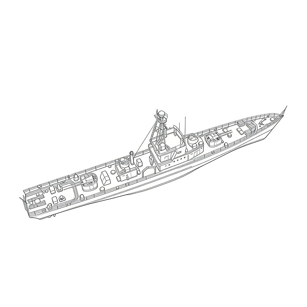 SSC176 Military Model CNS Hainan Class Submarine Chaser Water Line Secondary image